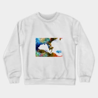 Rock climbing extreme sport man Crewneck Sweatshirt